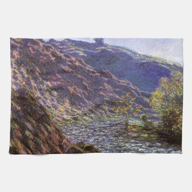 Petite Creuse, Sunlight by Claude Monet Tea Towel (Horizontal)