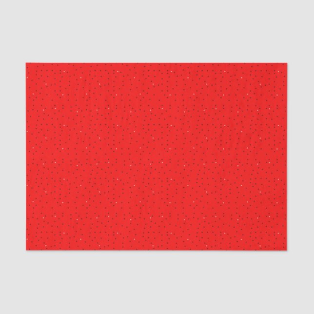 Petite Dots on Red Tissue Paper (Front)