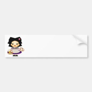 Petite fille alsacienne bumper sticker