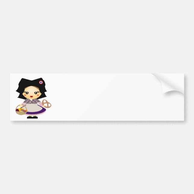 Petite fille alsacienne bumper sticker (Front)