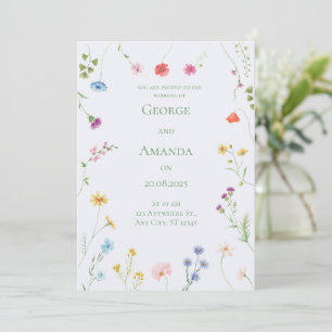 Petite Floral Wedding Invitation for Elegant