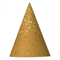 Petite Golden Stars Party Hat-Orche Gold