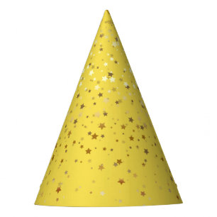 Petite Golden Stars Party Hat-Yellow Hat