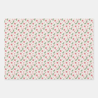 Petite Holiday Flowers - Wrapping Paper Sheets 