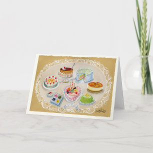 Petite Lovely Cakes Birthday greeting Card