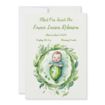 Petite Pea in A Pod - Birth Announcements