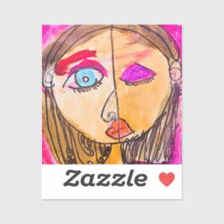 Petite Picasso Self Portrait Small Sticker