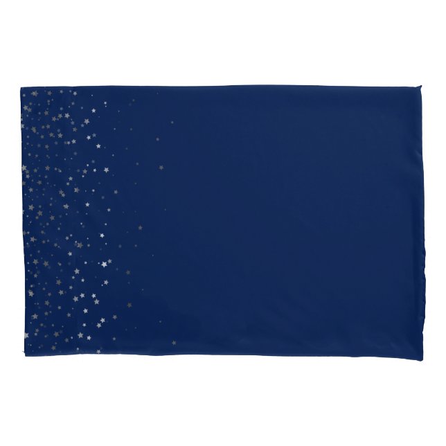 Petite Silver-Stars Pillowcase (Front)