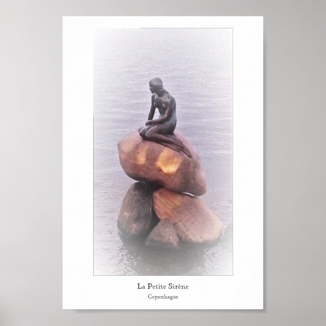 Petite Sirène Copenhague Sculpture Statue Danemark Poster (Front)