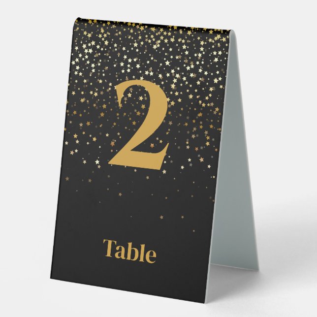 Petite Stars Table Number Card-Starry Night (Front)