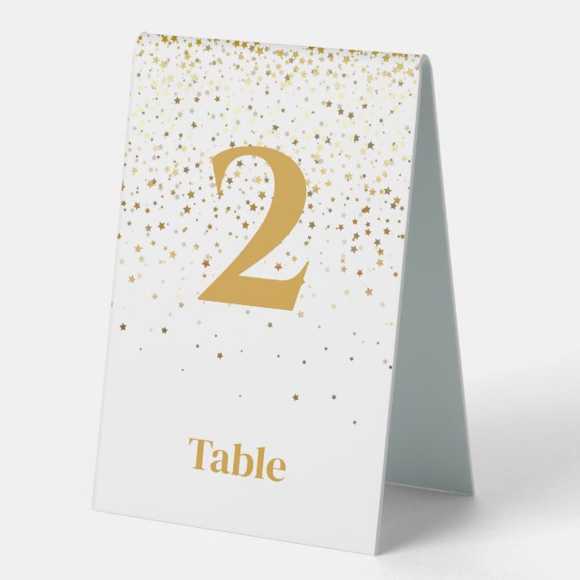 Petite Stars Table Number Card-Starry Night Table  (Front)