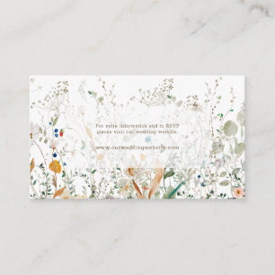 Petite Wildflower RSVP wedding website enclosure