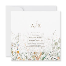 Petite Wildflower Wedding Invitation