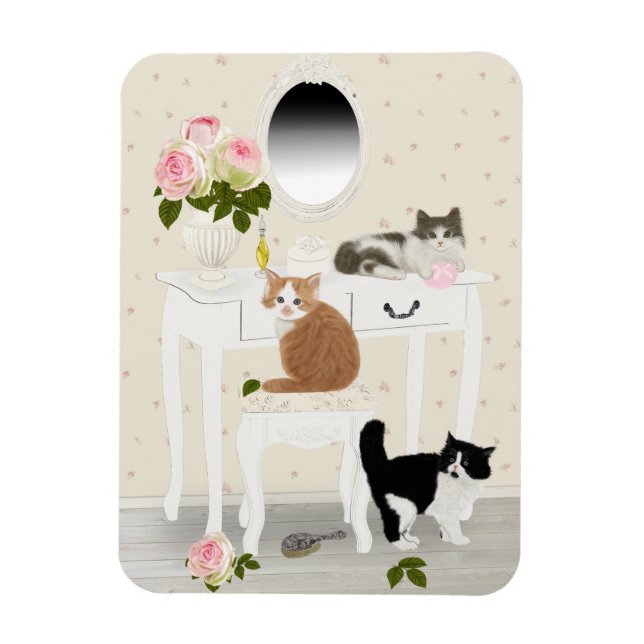 PetitRose "Kittens Beauty Salon" , Magnet (Vertical)