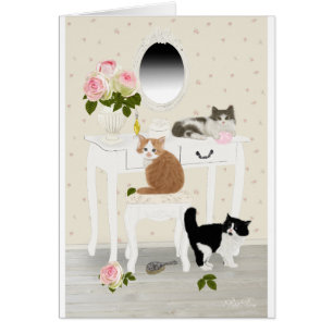 PetitRose "Kittens Beauty Salon" ,Postcard