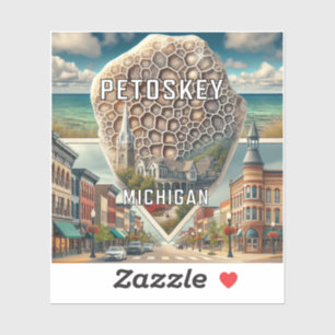 Petoskey Michigan 3 Inch Vinyl Sticker