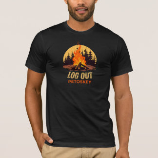 Petoskey Michigan Campfire T-Shirt