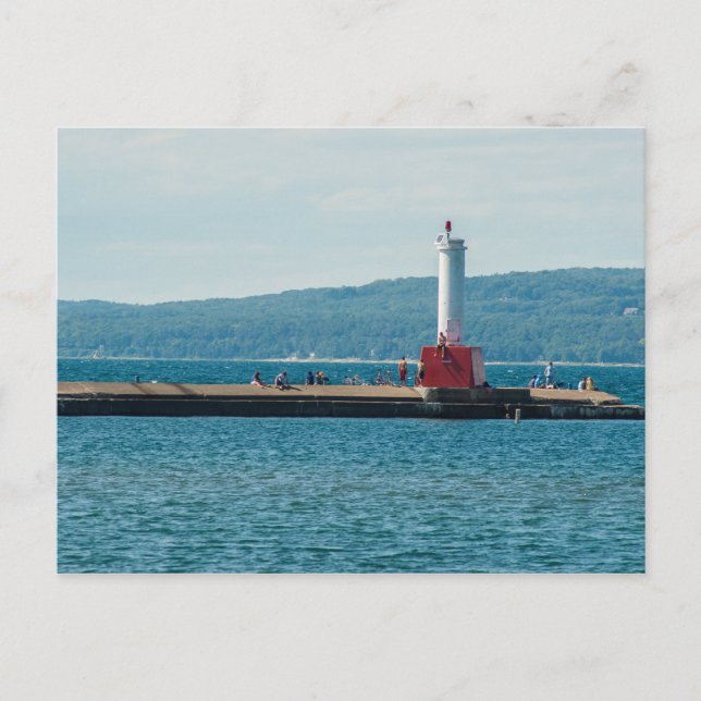 Petoskey Pierhead Lighthouse, Petoskey, Michigan Postcard (Front)