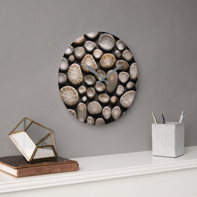Petoskey Stone Collection Large Clock (Office)