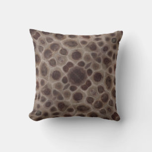 Petoskey Stone Michigan state stone Cushion
