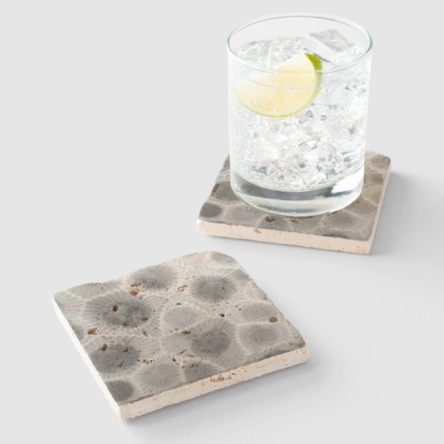 Petoskey Stone Pattern Coaster (Side)