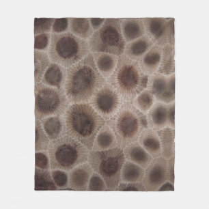 Petoskey Stones   Michigan State stone  Fleece Blanket