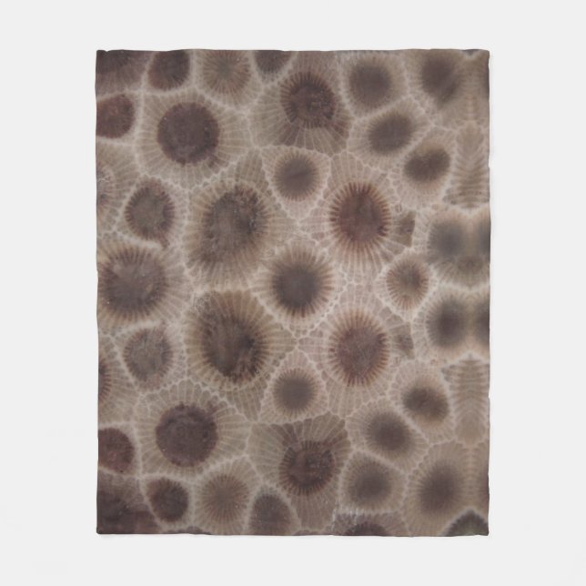 Petoskey Stones | Michigan State stone  Fleece Blanket (Front)