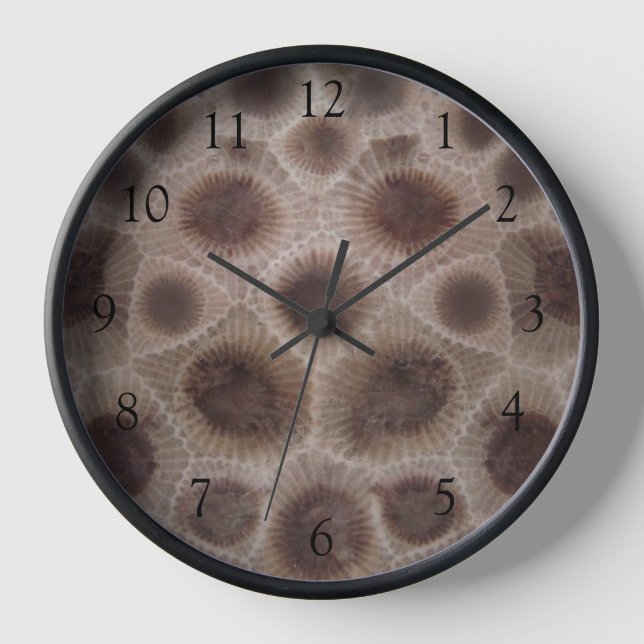 Petosky stone pattern  michigan great lakes clock (Front)