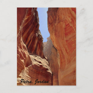 Petra, Jordan, slot canyon Postcard