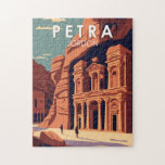Petra Jordan Travel Art Vintage Jigsaw Puzzle<br><div class="desc">Petra vector artwork. Petra is a famous archaeological site in Jordan's southwestern desert. Dating to around 300 B.C.,  it was the capital of the Nabatean Kingdom.</div>