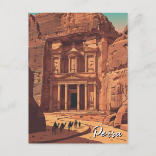Petra Jordan Travel Postcard