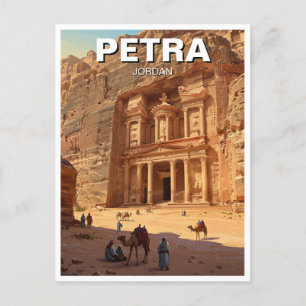 Petra Jordan Travel Postcard
