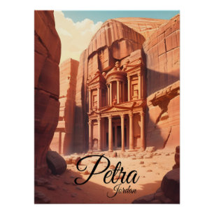 Petra Jordan Travel Poster