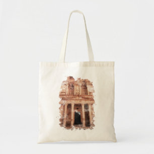 Petra Jordan Watercolor Art Tote Bag