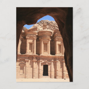 petra monastery arch postcard