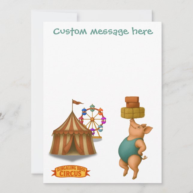 Petra pig balancing act card (Front)