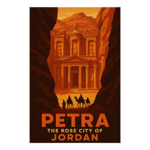 Petra – The Rose City of Jordan Poster