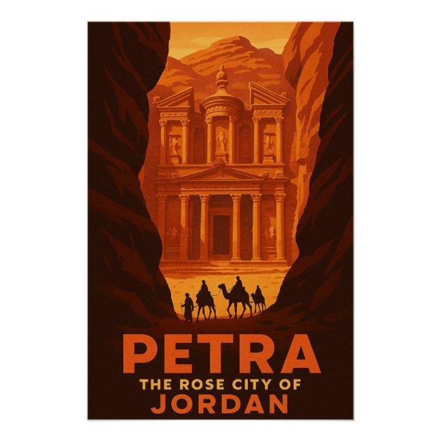 Petra – The Rose City of Jordan Poster (Front)