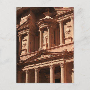 petra treasury ancient postcard