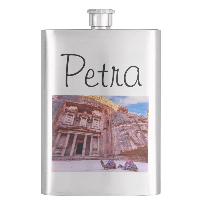 Petra Treasury Hip Flask (Front)