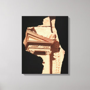 petra treasury peek canvas print