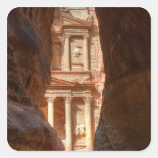 Petra Treasury Revealed Square Sticker