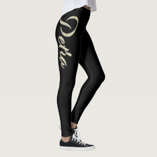 Petra white gold Handwriting trousers Leggings