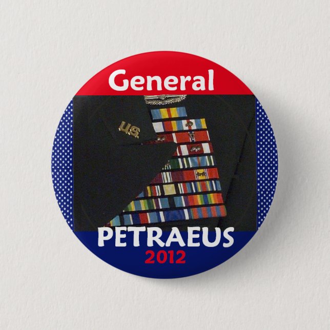 Petraeus 2012 Presdent Iraq Button (Front)