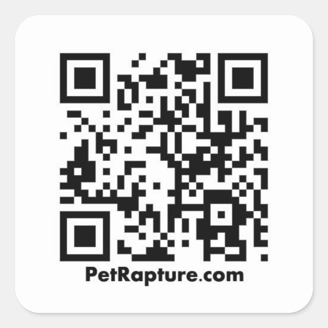 PetRapture QR Codes Square Sticker (Front)
