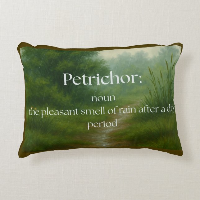 Petrichor: Smell of Rain Decorative Cushion (Front)