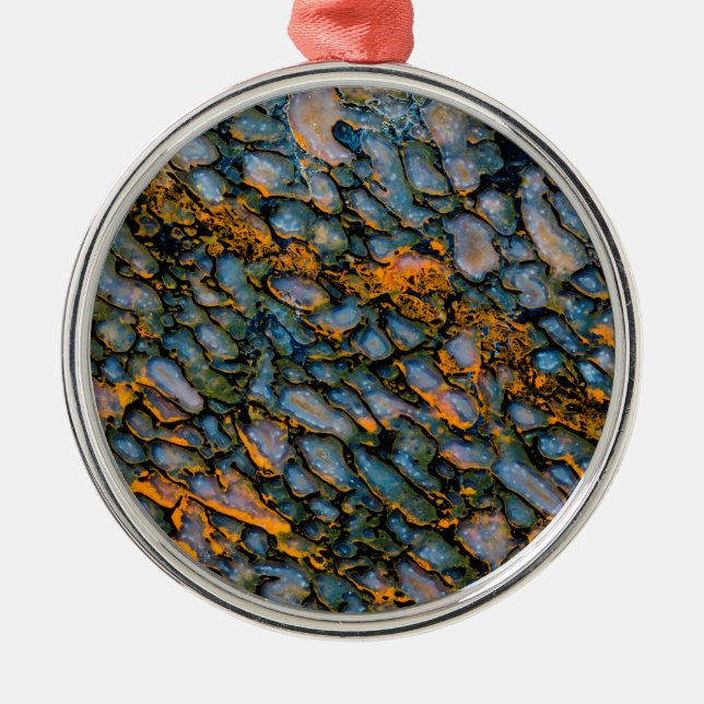 Petrified Dinosaur Bone Metal Tree Decoration (Front)