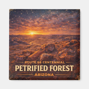 Petrified Forest Arizona Centennial Twilight View Magnet