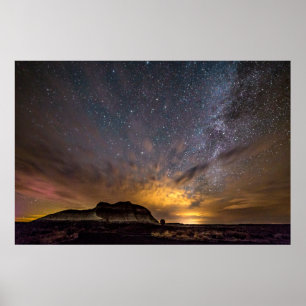 Petrified Forest Milky Way Poster
