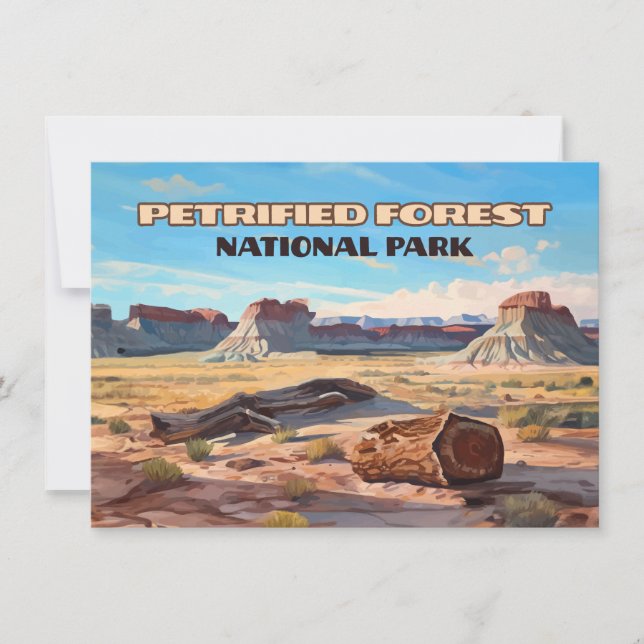 Petrified Forest National Park Arizona Desert Card (Front)